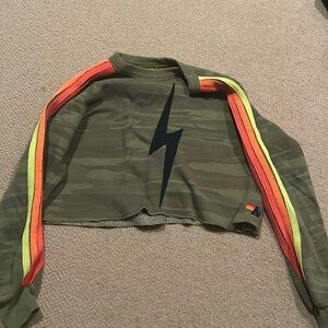 Aviator Nation Cropped Crewneck